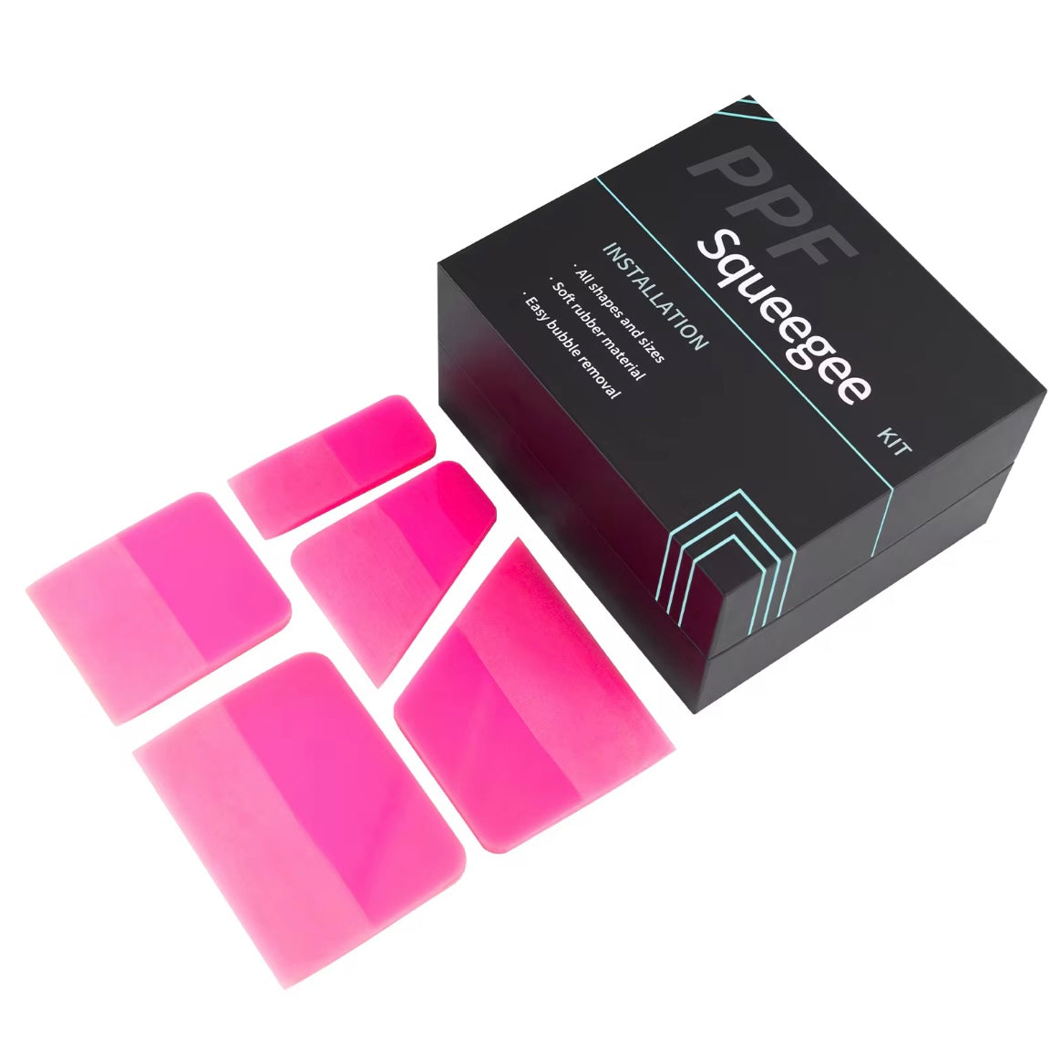 Zestaw 5-ciu rakli do PPF Candy Pink